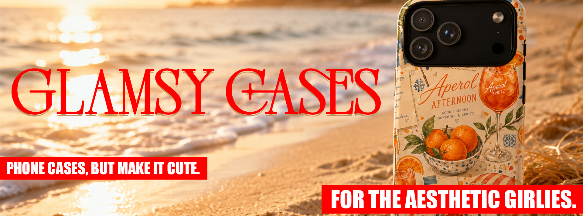 Banner image Glamsy Cases for iphone and samsung phones