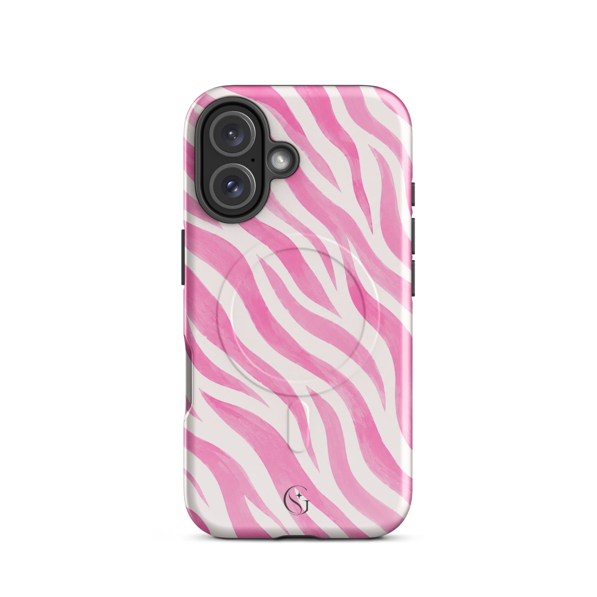 Pink Zebra case for apple iphone 16