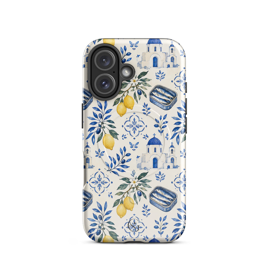 Lemon Santorini case for apple iphone 16