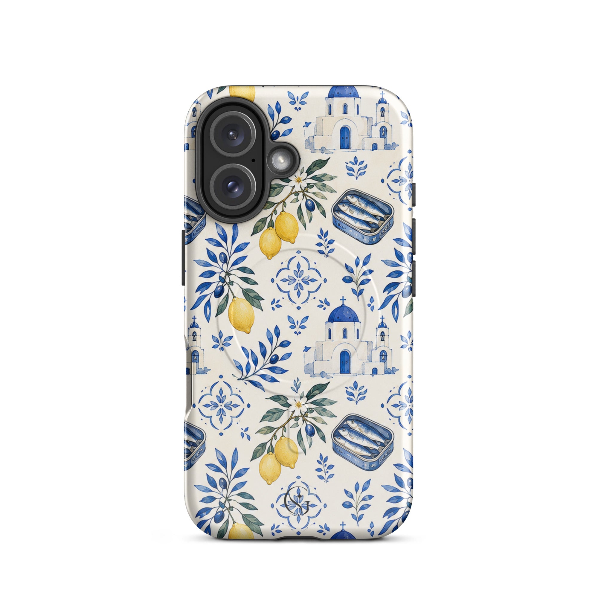 Lemon Santorini case for apple iphone 16