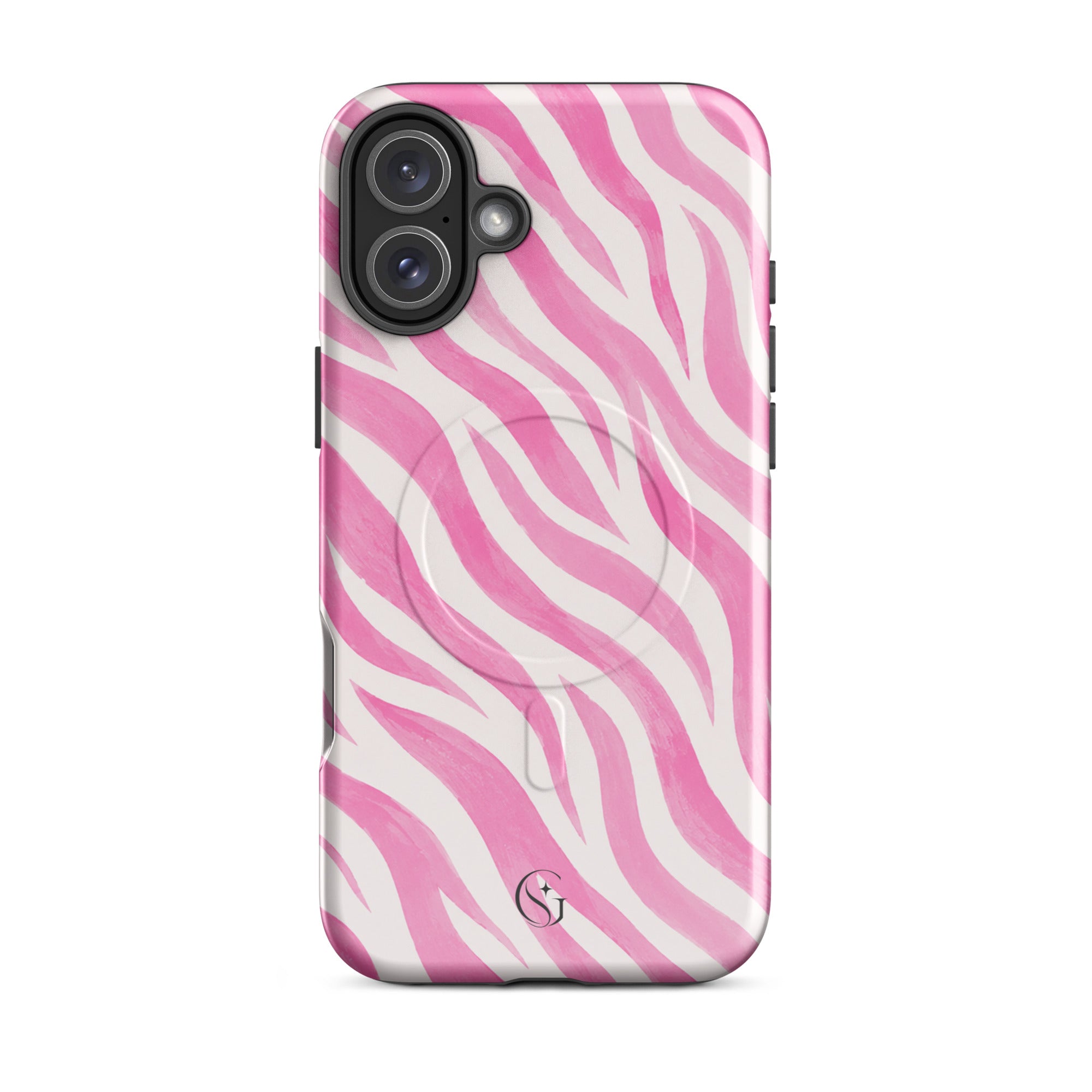 Pink Zebra case for apple iphone 16 plus