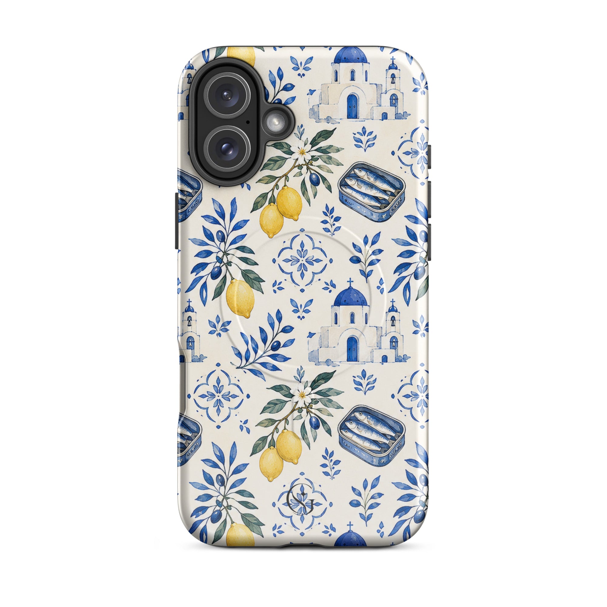 Lemon Santorini case for apple iphone 16 plus