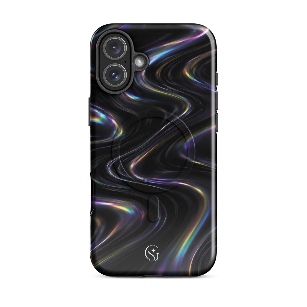Oil Spill Galaxy Swirl case for apple iphone 16 plus