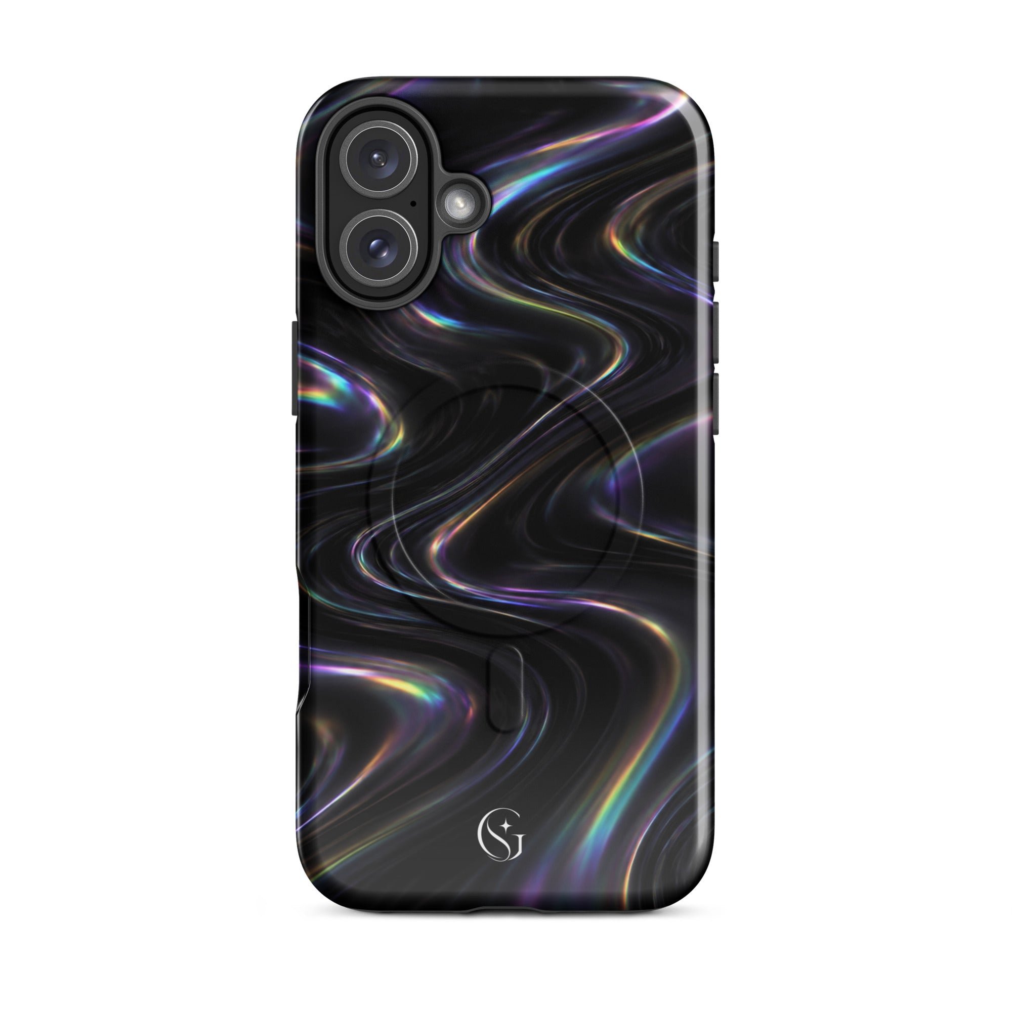 Oil Spill Galaxy Swirl case for apple iphone 16 plus