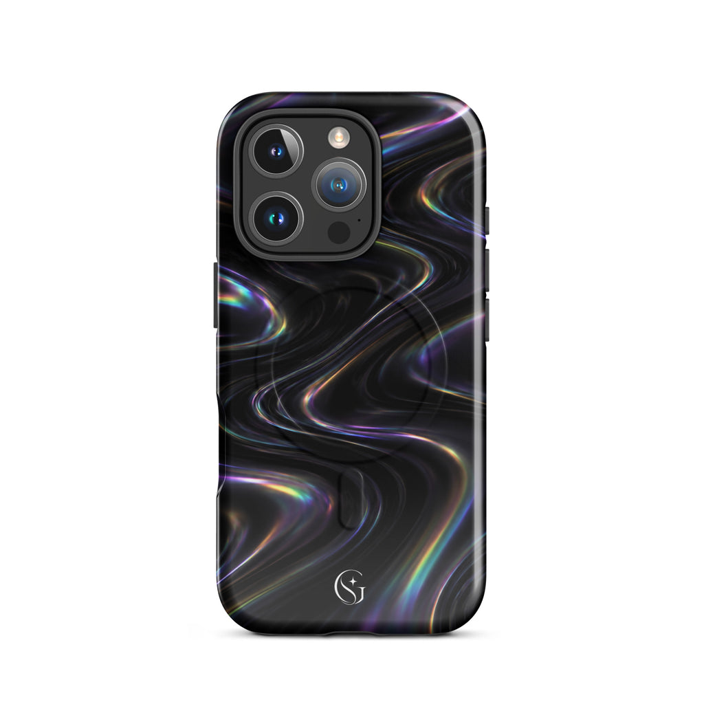 Oil Spill Galaxy Swirl case for apple iphone 16 pro