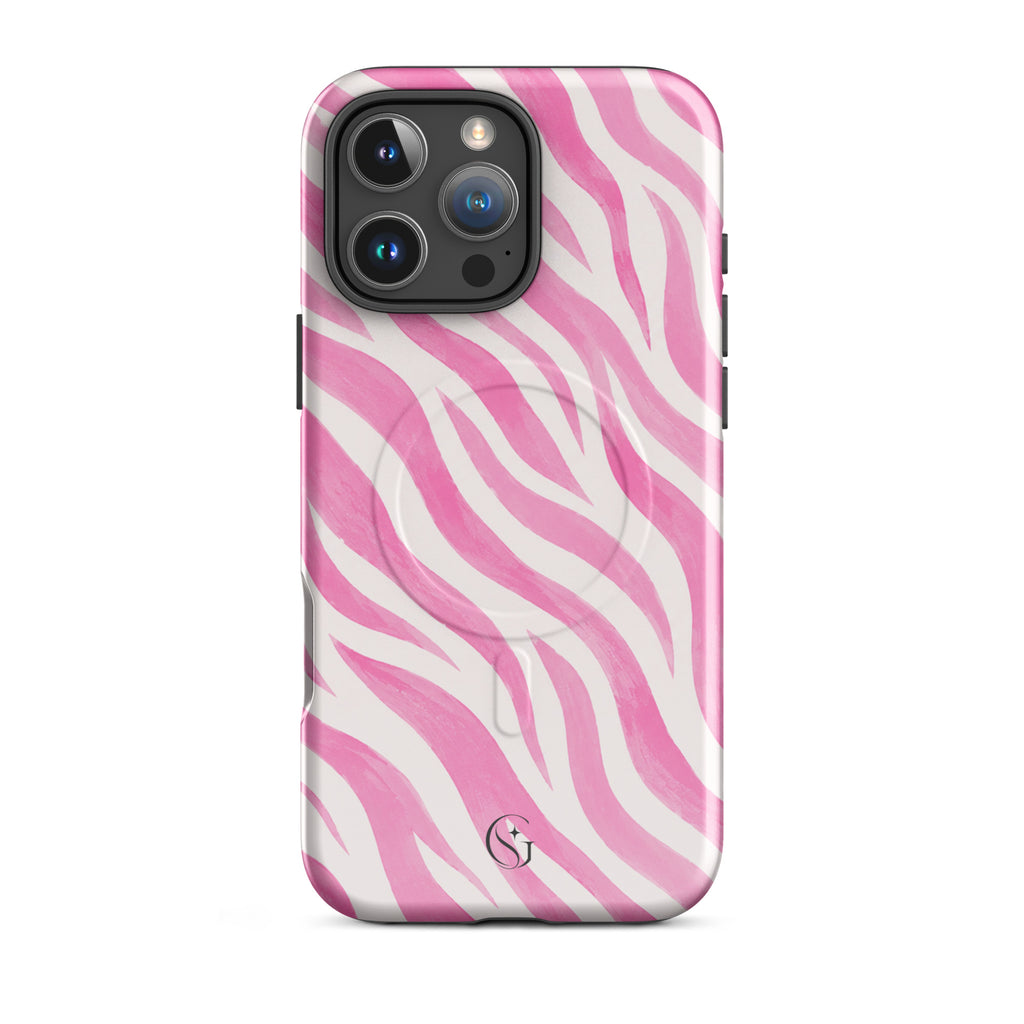 Pink Zebra case for apple iphone 16 pro max