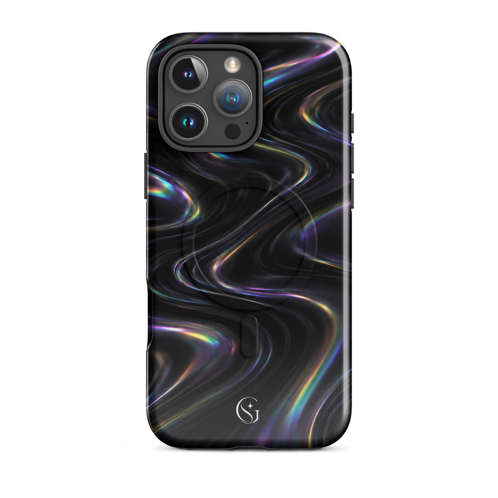 Oil Spill Galaxy Swirl case for apple iphone 16 pro max