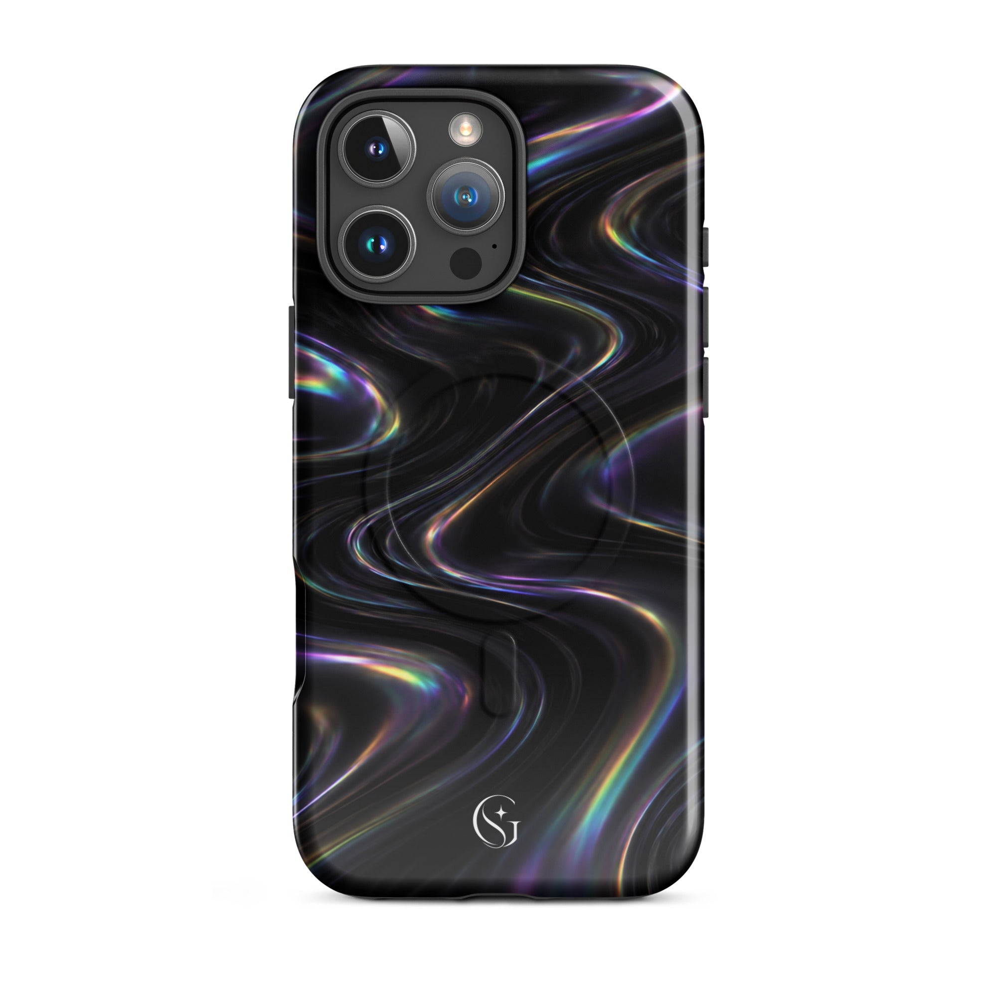 Oil Spill Galaxy Swirl case for apple iphone 16 pro max
