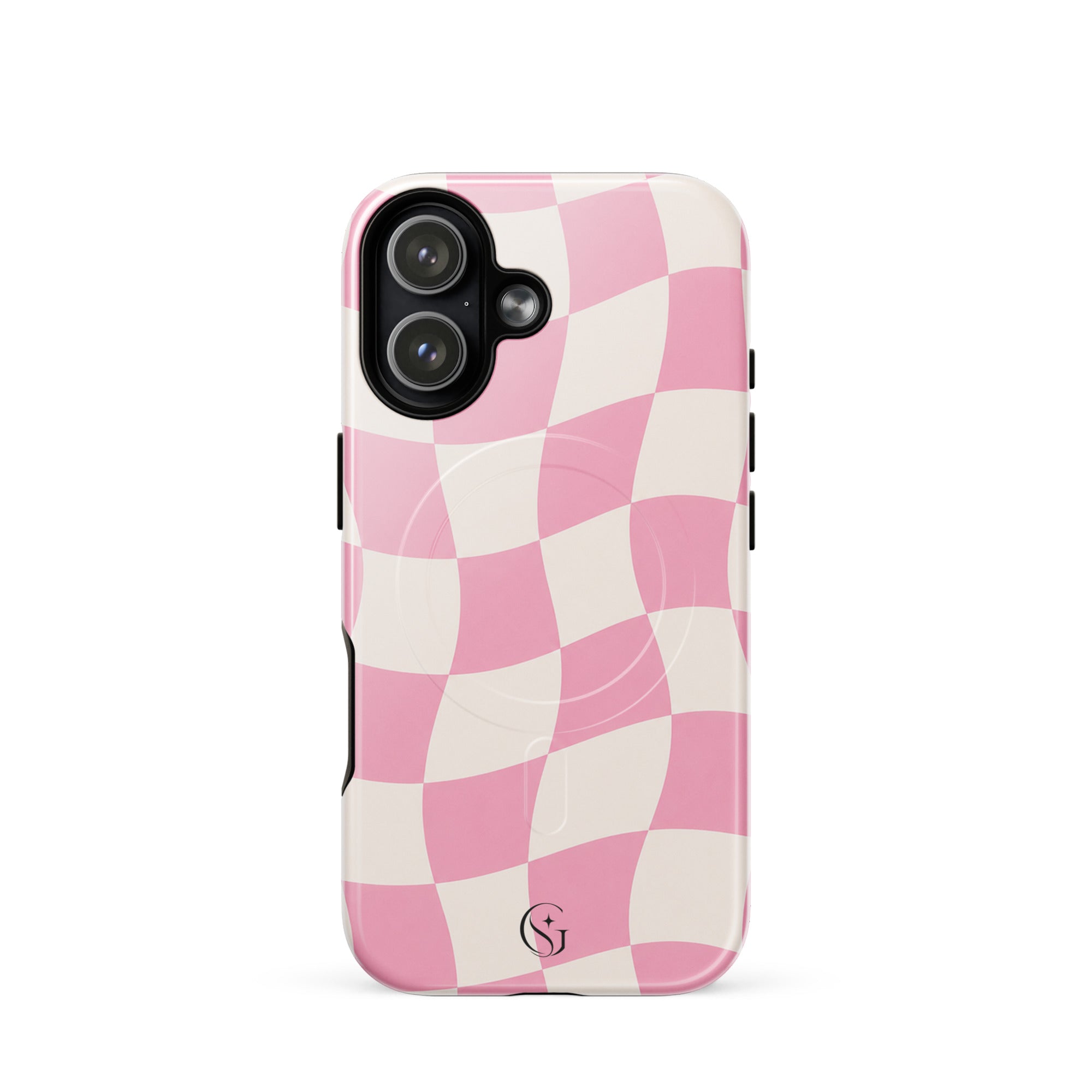 Groovy Pink Checkers case for apple iphone 17