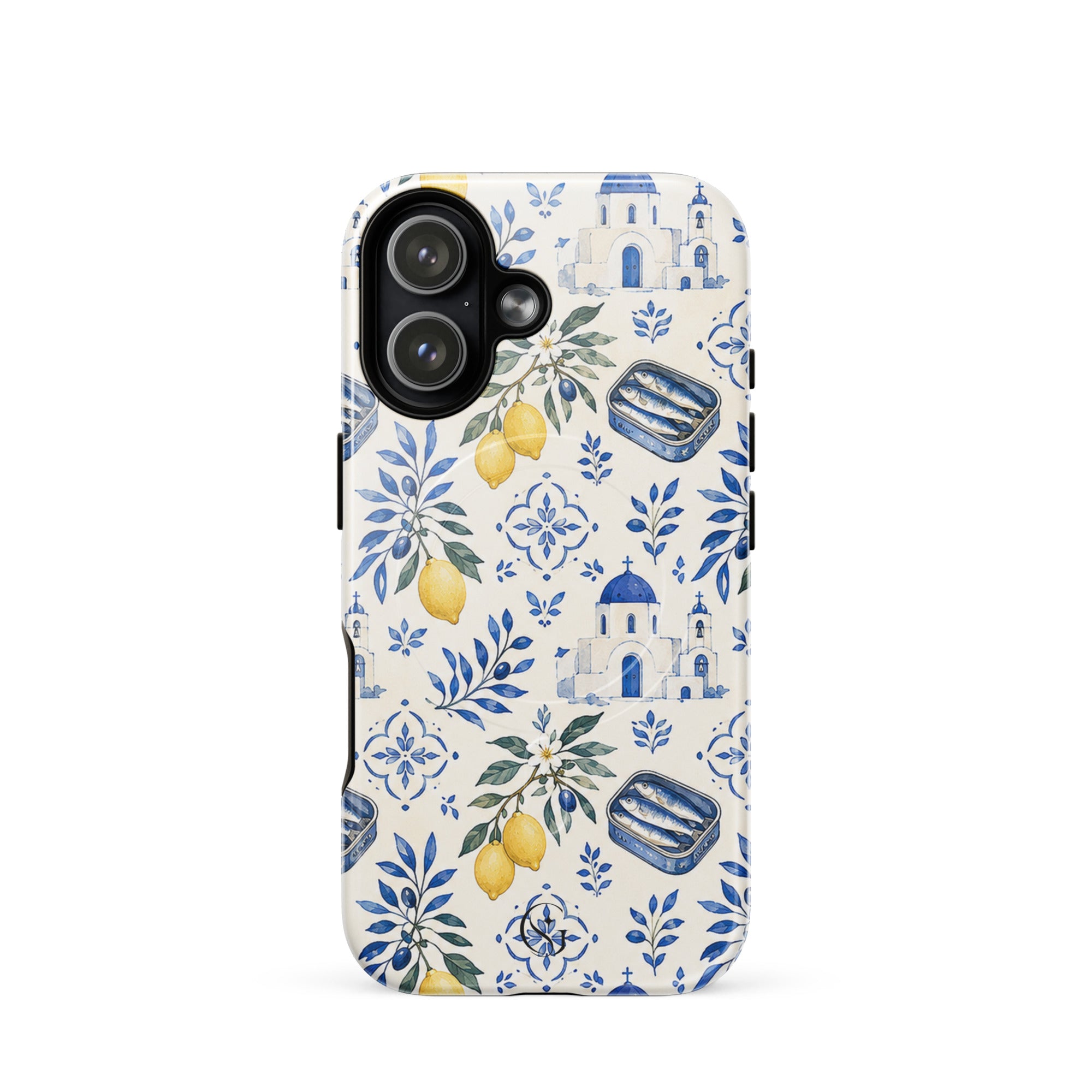 Lemon Santorini case for apple iphone 17