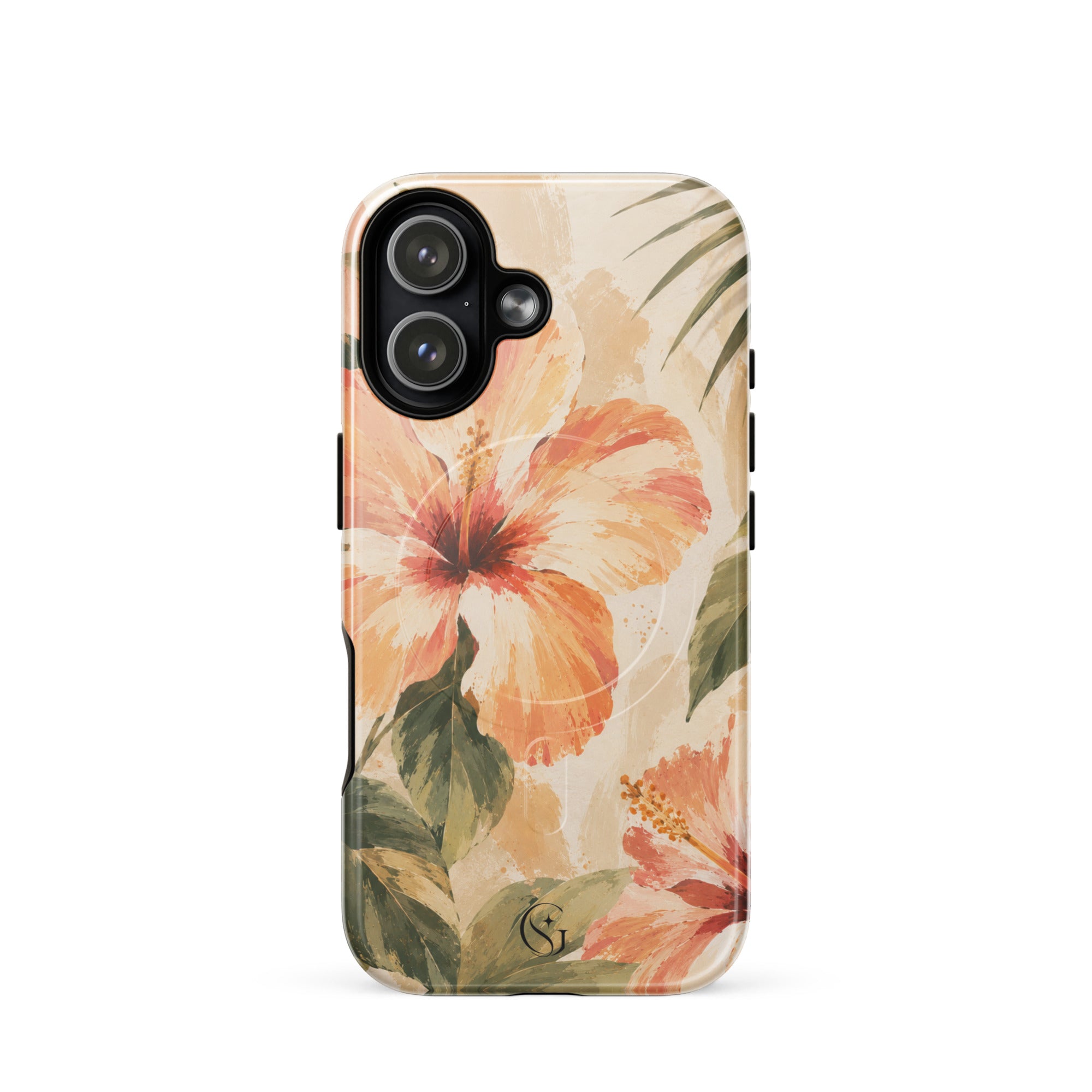 Coral Hibiscus phone case for Apple iphone 17 