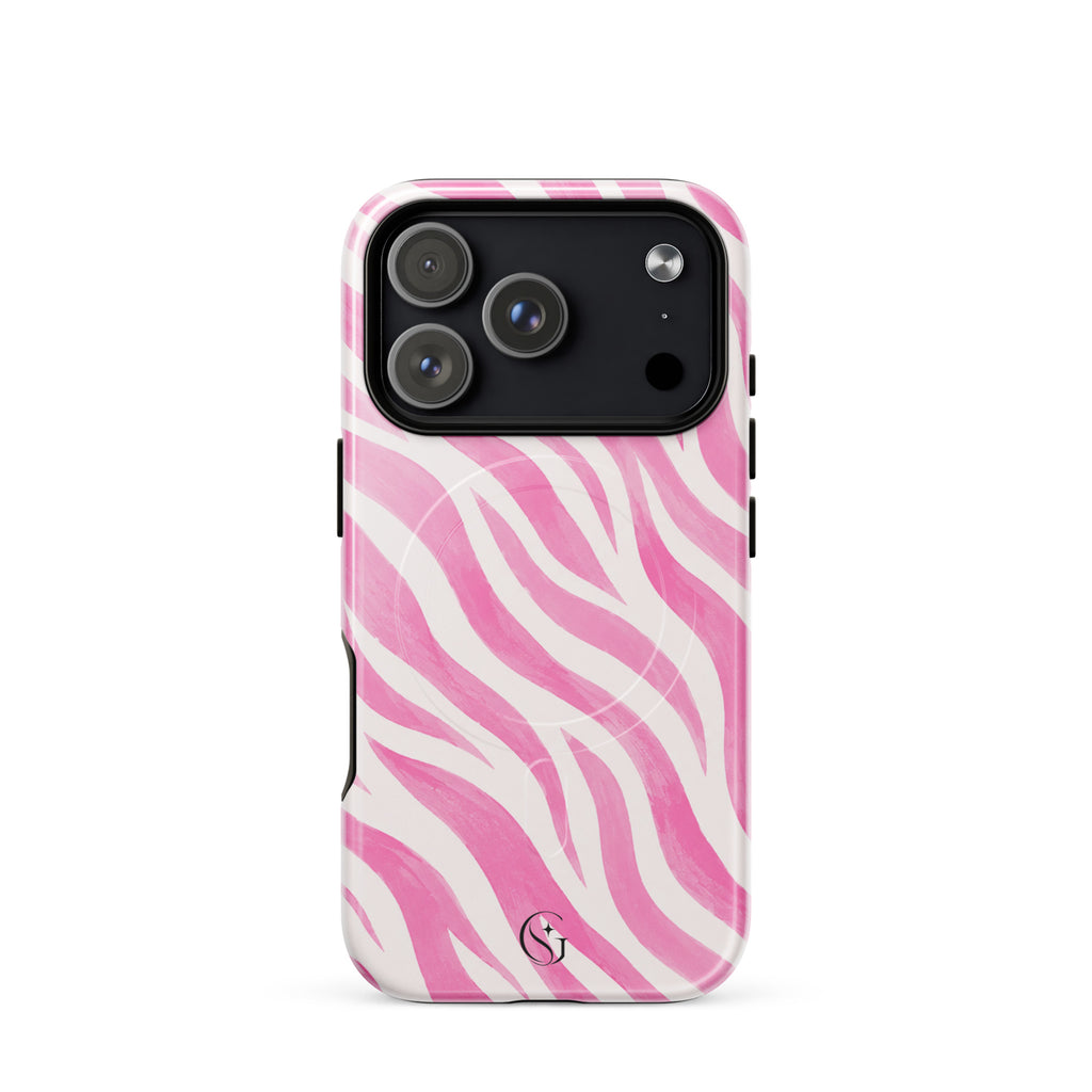 Pink Zebra case for apple iphone 17 pro