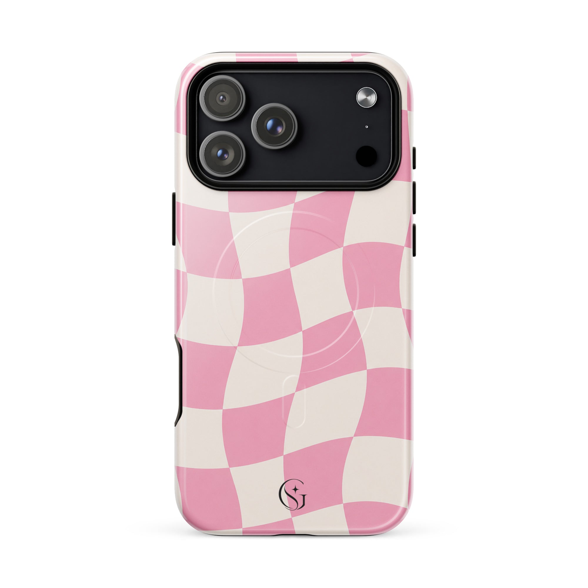 Groovy Pink Checkers case for apple iphone 17 pro max