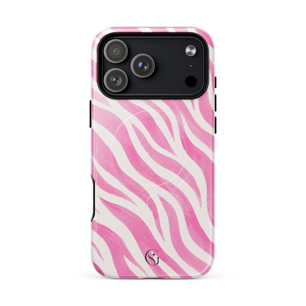 Pink Zebra case for apple iphone 17 pro max