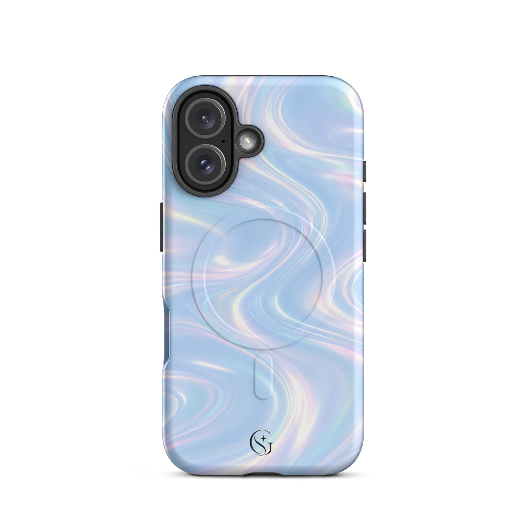Blueberry Galaxy Swirl Magsafe phone case for iPhone 16