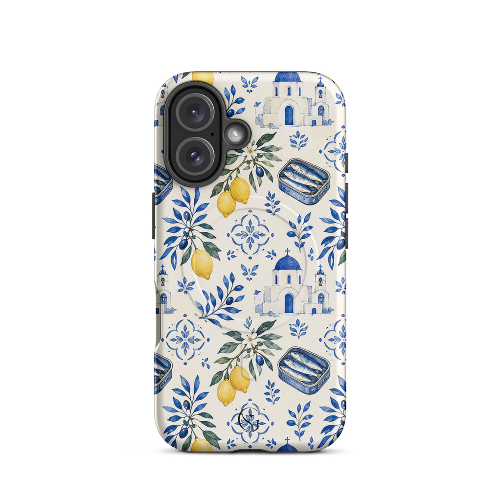 Lemon Santorini Magsafe phone case for iPhone 16