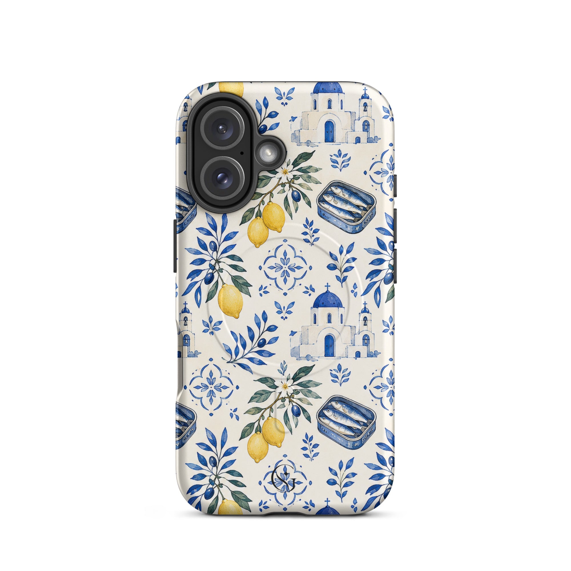 Lemon Santorini Magsafe phone case for iPhone 16