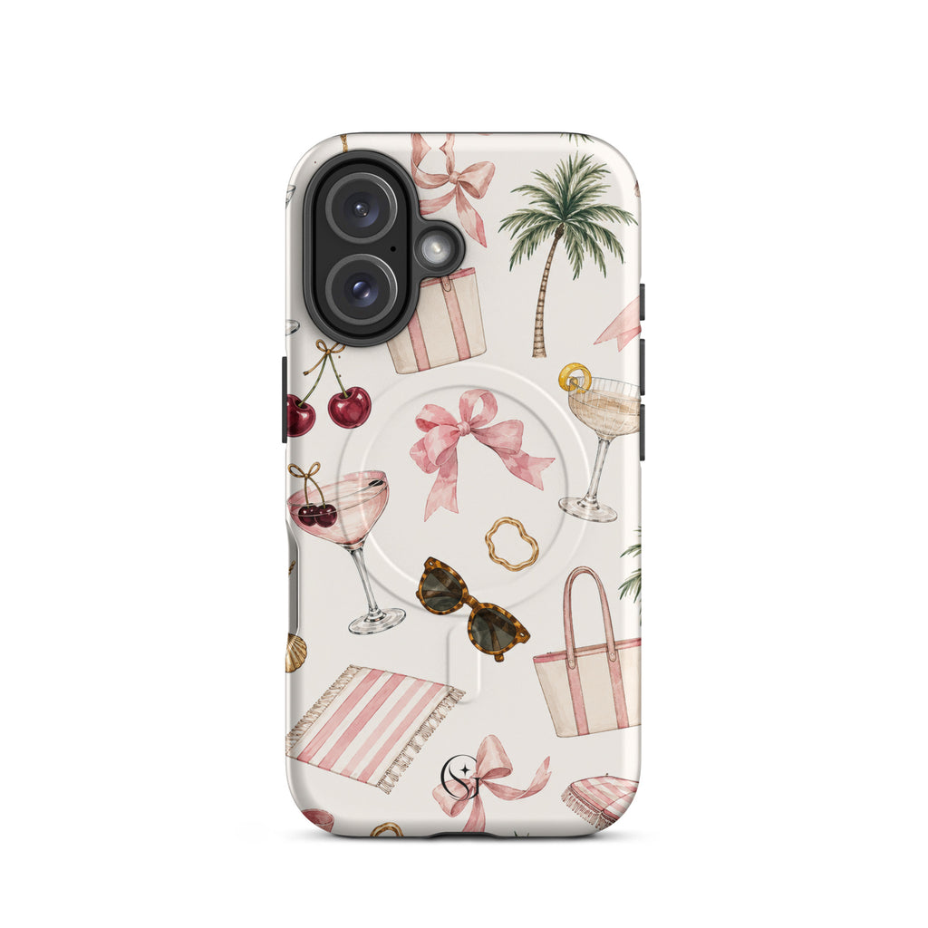 Cocktails & Cherries Magsafe phone case for iPhone 16