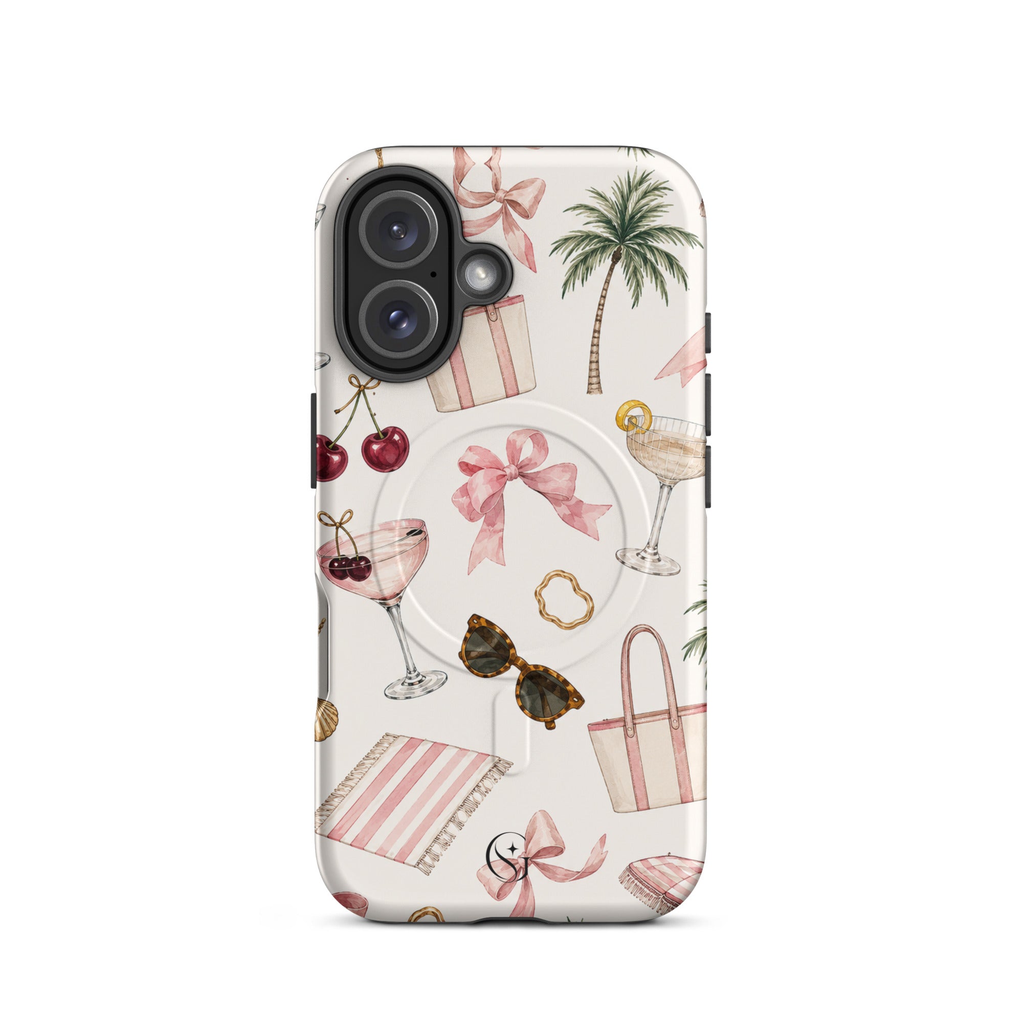 Cocktails & Cherries Magsafe phone case for iPhone 16
