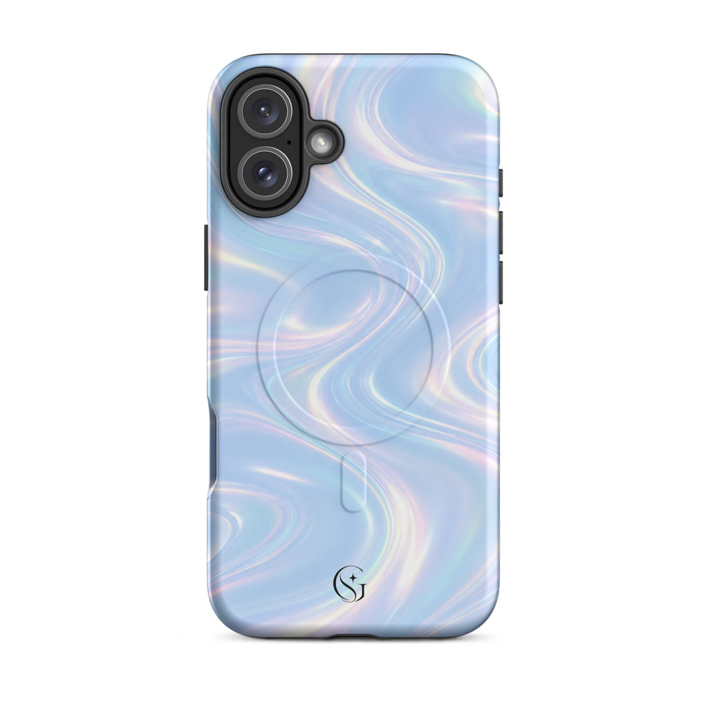Blueberry Galaxy Swirl Magsafe phone case for iPhone 16 Plus