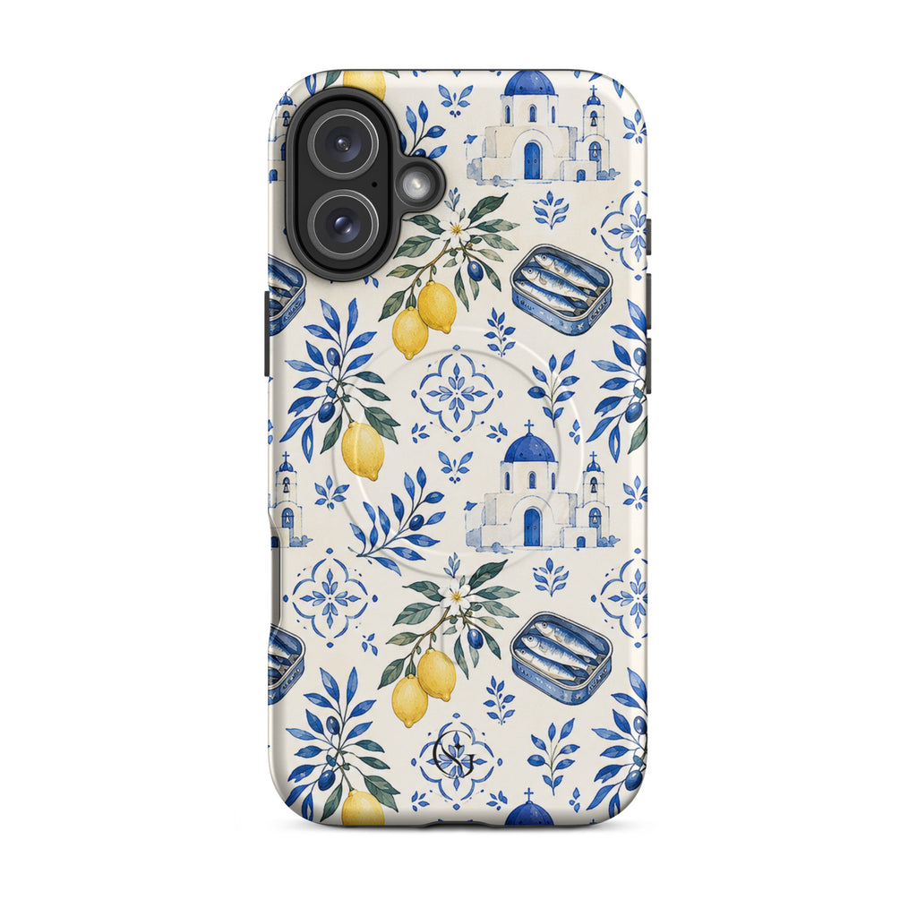 Lemon Santorini Magsafe phone case for iPhone 16 Plus