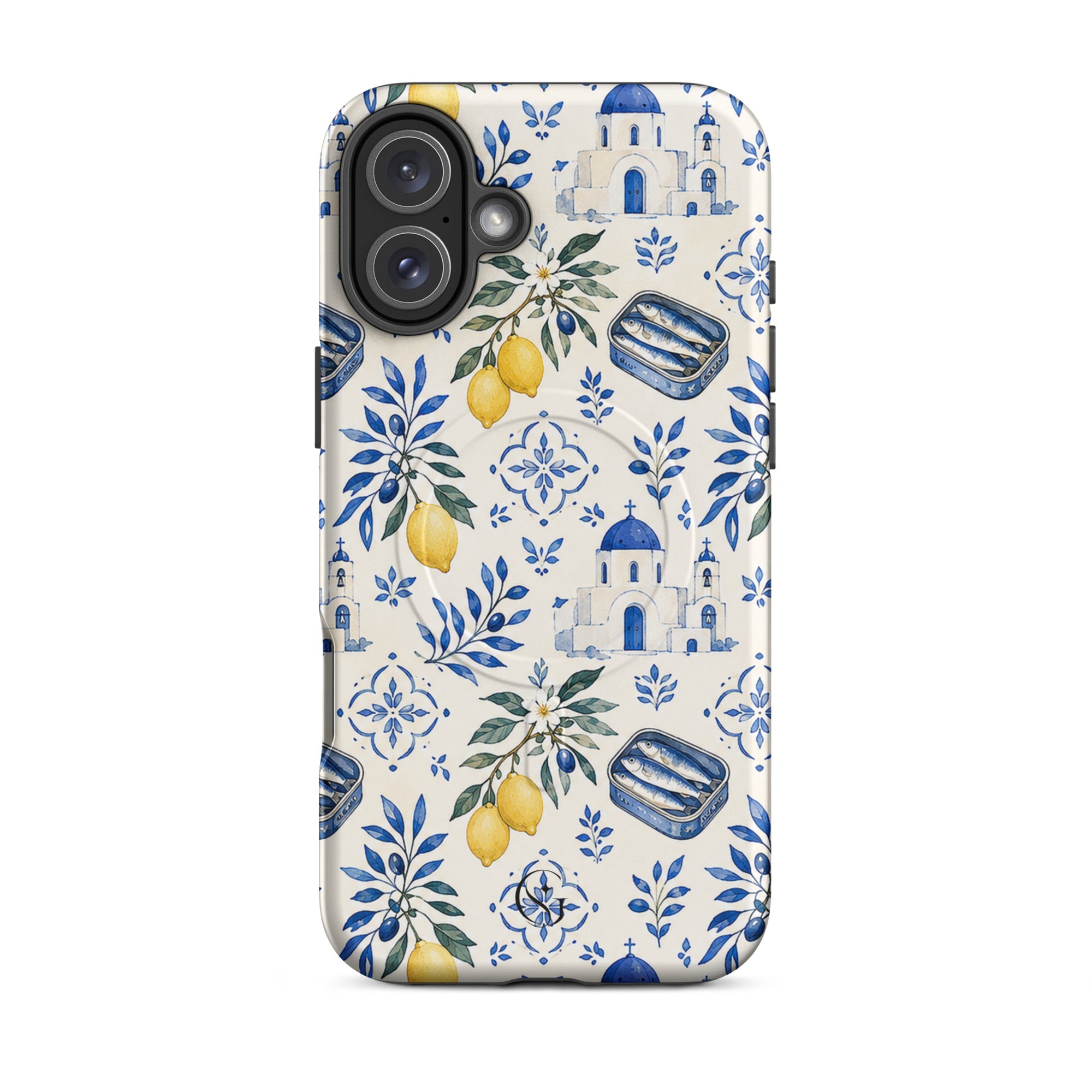 Lemon Santorini Magsafe phone case for iPhone 16 Plus