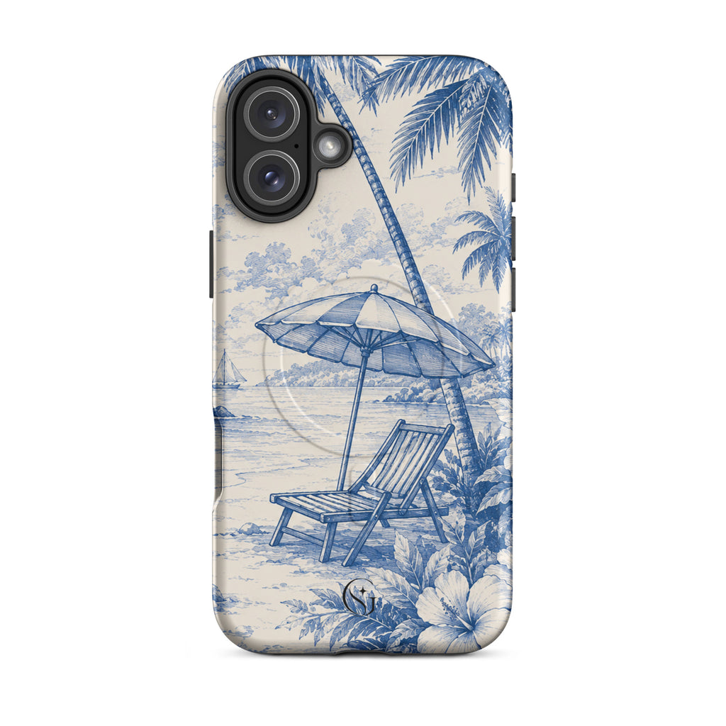 Beach Denim Magsafe phone case for iPhone 16 Plus