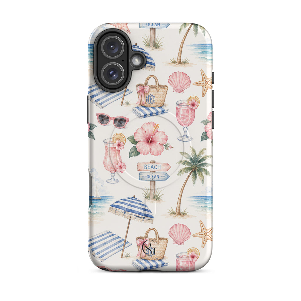 Lets Go to the Beach Magsafe phone case for iPhone 16 Plus