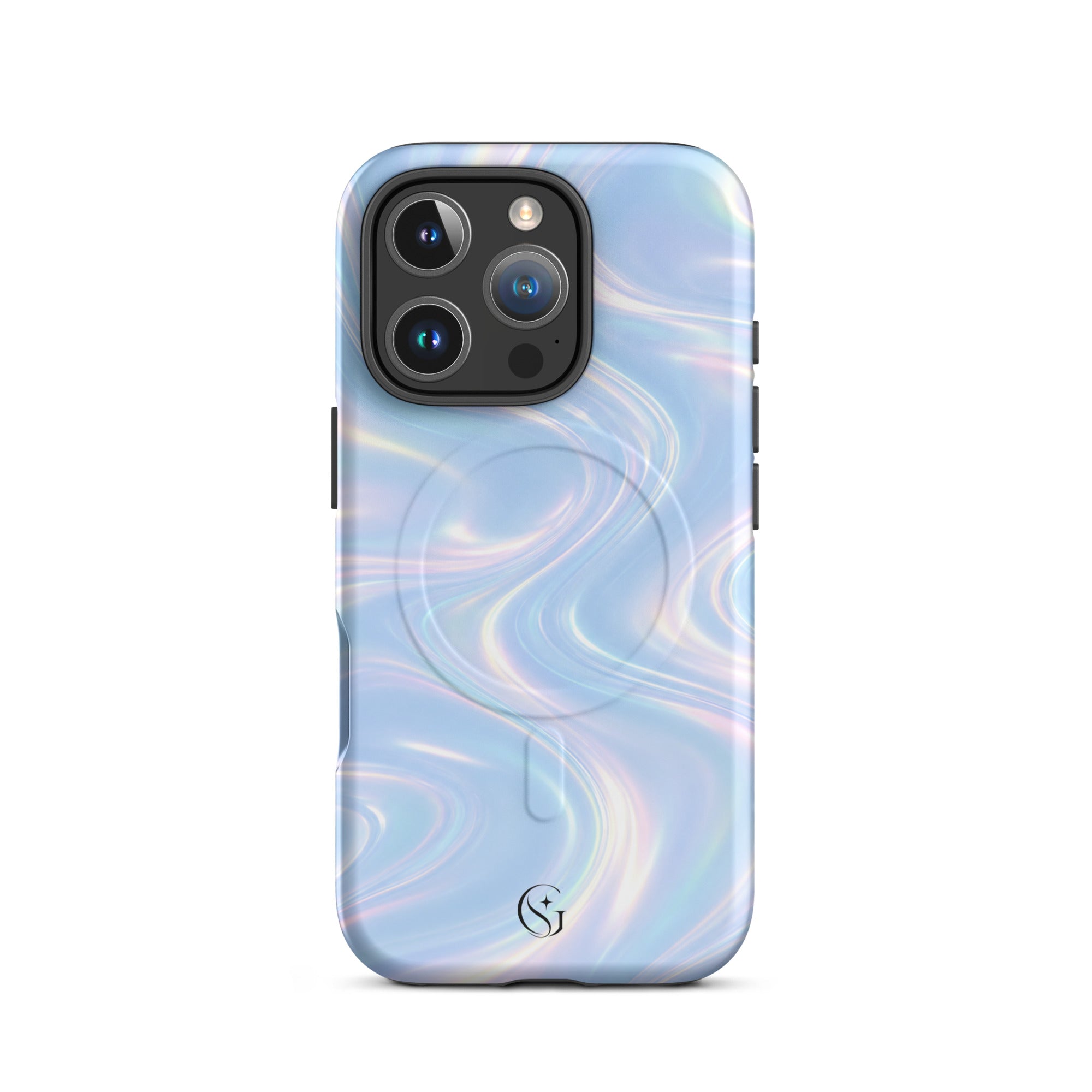 Blueberry Galaxy Swirl Magsafe phone case for iPhone 16 Pro