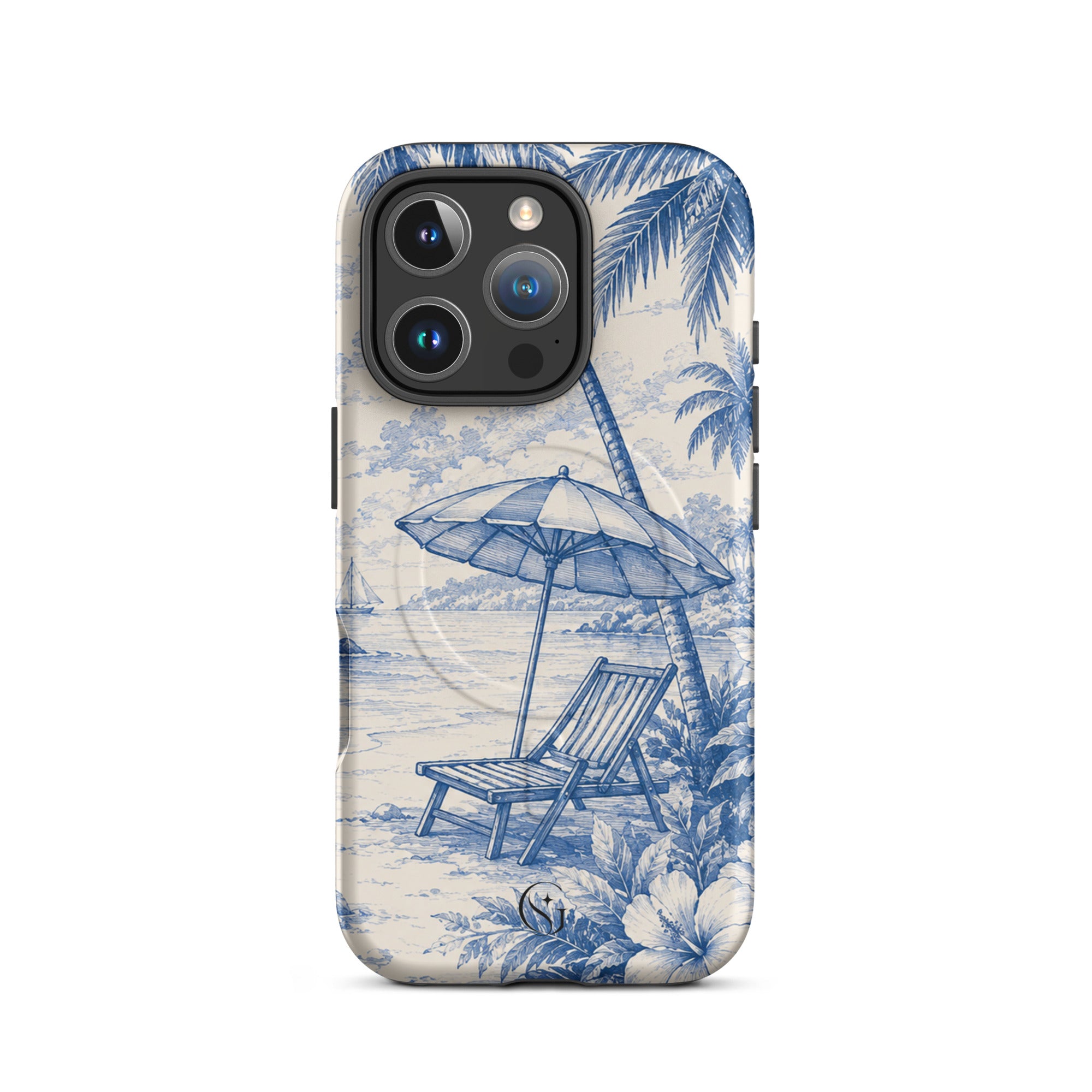 Beach Denim Magsafe phone case for iPhone 16 Pro