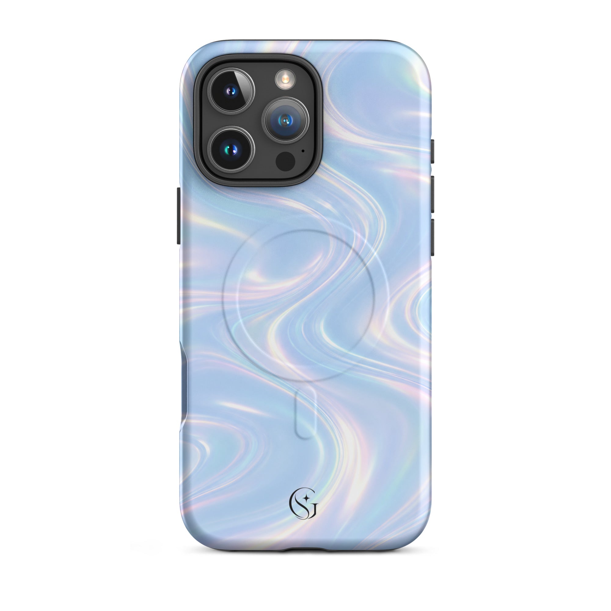 Blueberry Galaxy Swirl Magsafe phone case for iPhone 16 Pro Max