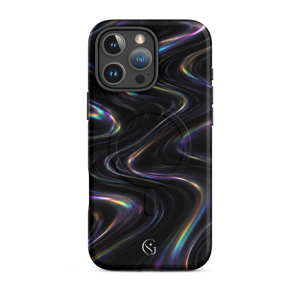 Oil Spill Galaxy Swirl Magsafe phone case for iPhone 16 Pro Max