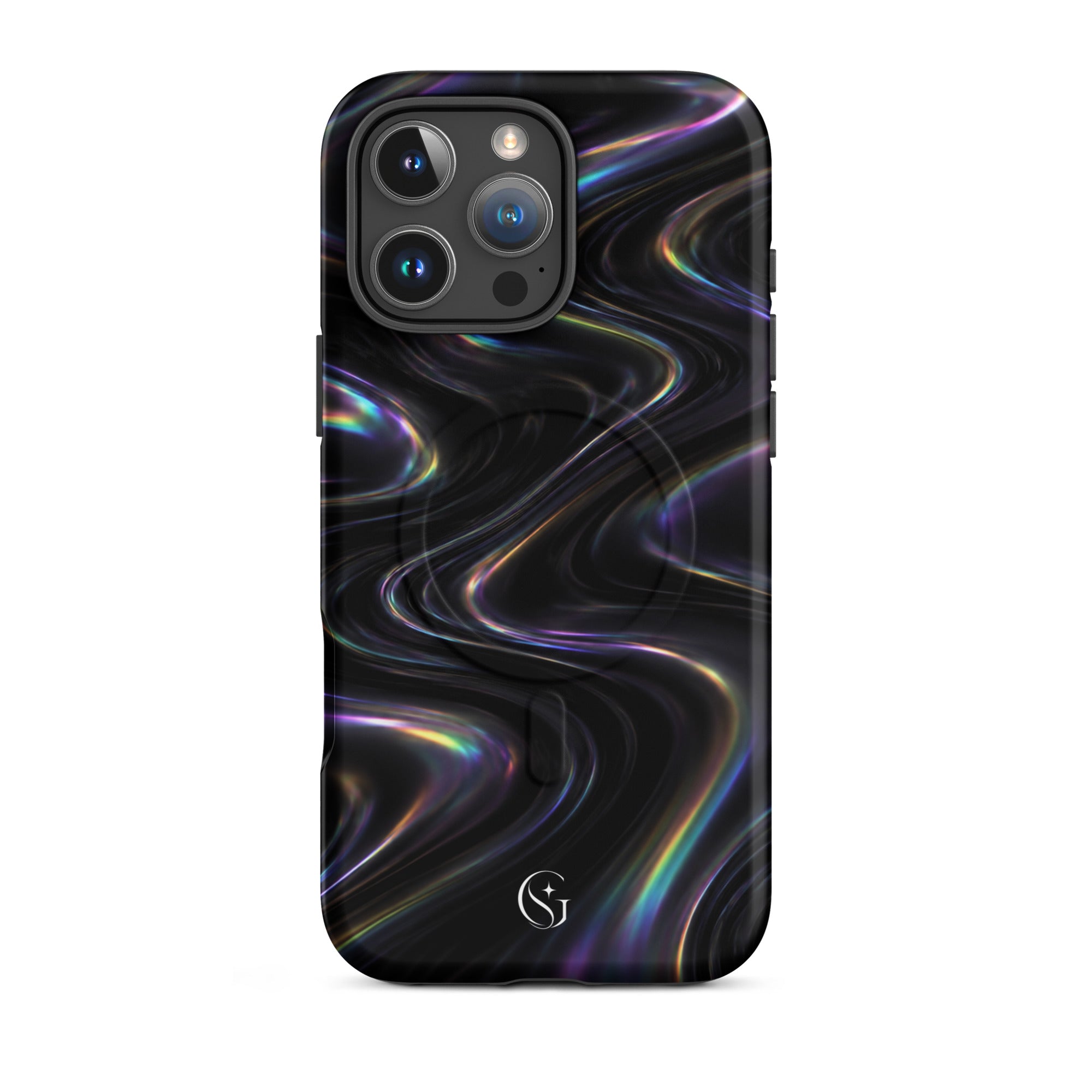 Oil Spill Galaxy Swirl Magsafe phone case for iPhone 16 Pro Max