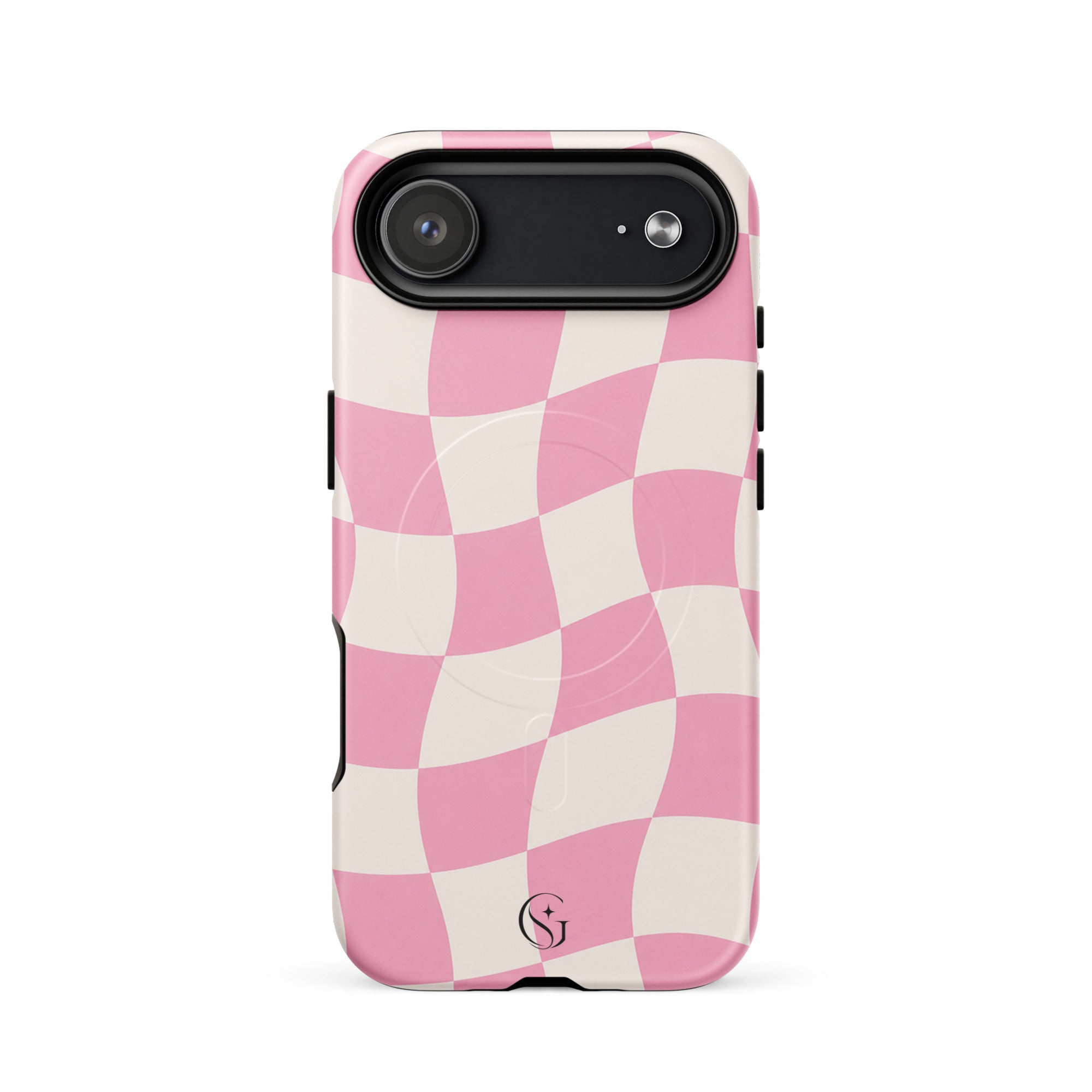 Groovy Pink Checkers Magsafe phone case for iPhone 17 Air