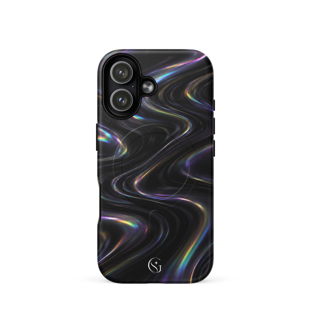 Oil Spill Galaxy Swirl Magsafe phone case for iPhone 17 