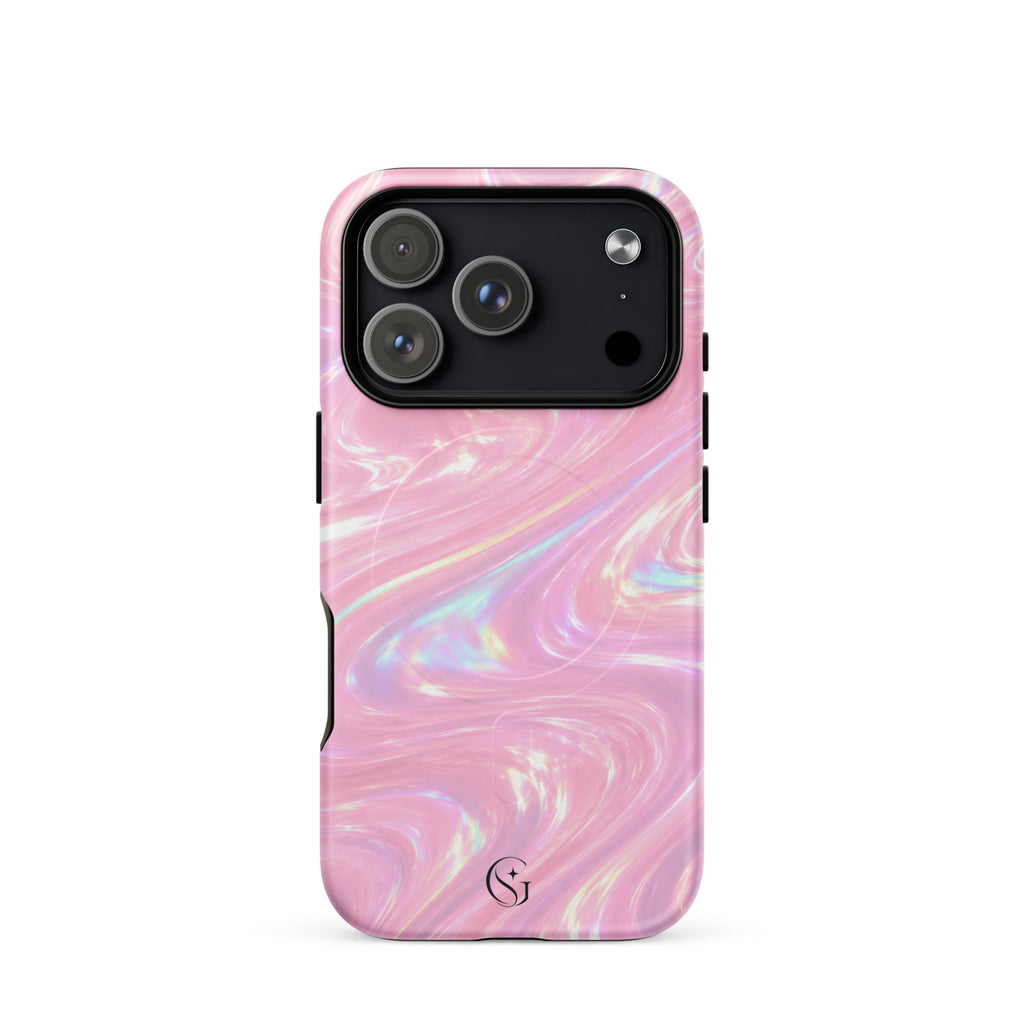 Strawberry Galaxy Swirl Magsafe phone case for iPhone 17 Pro