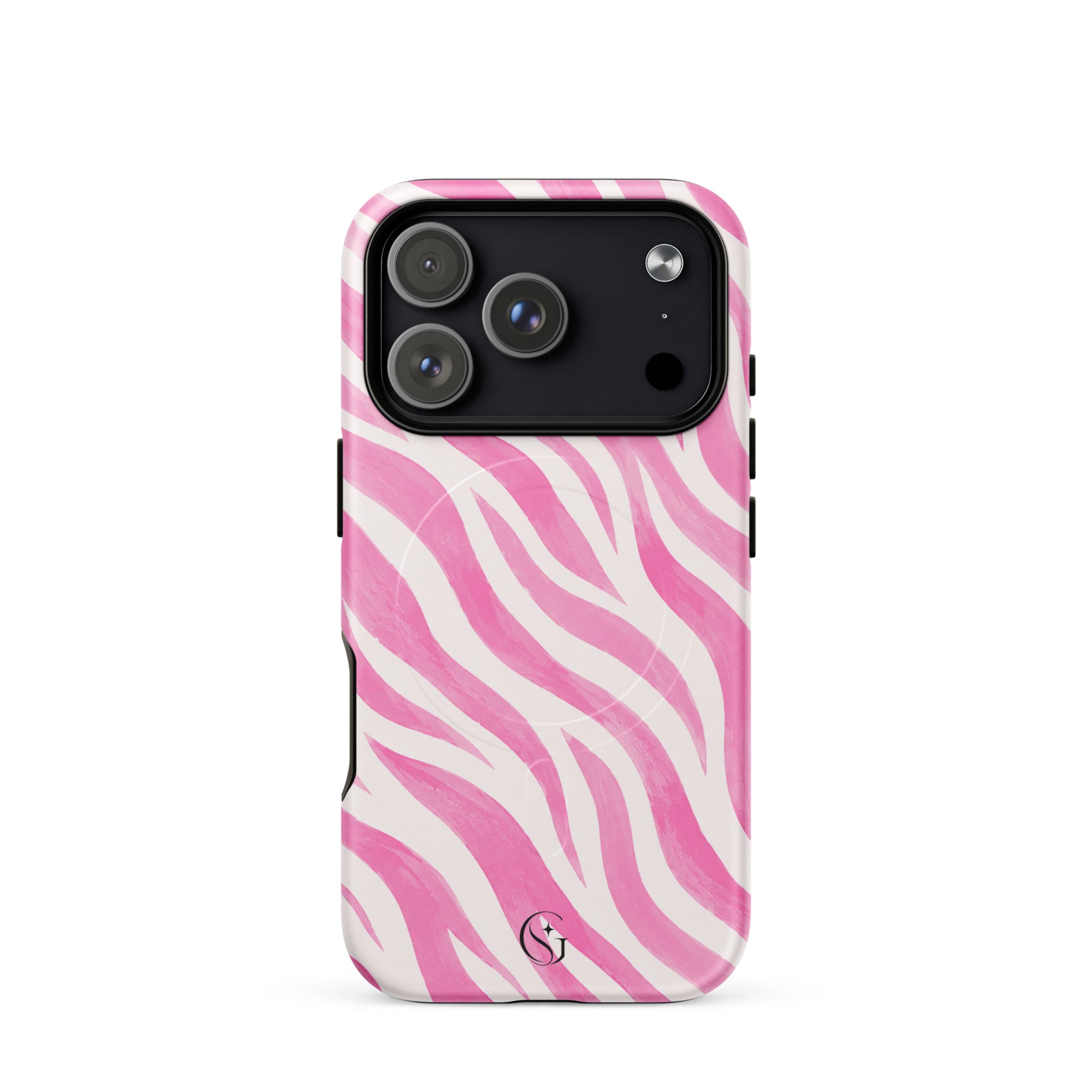 Pink Zebra Magsafe phone case for iPhone 17 Pro