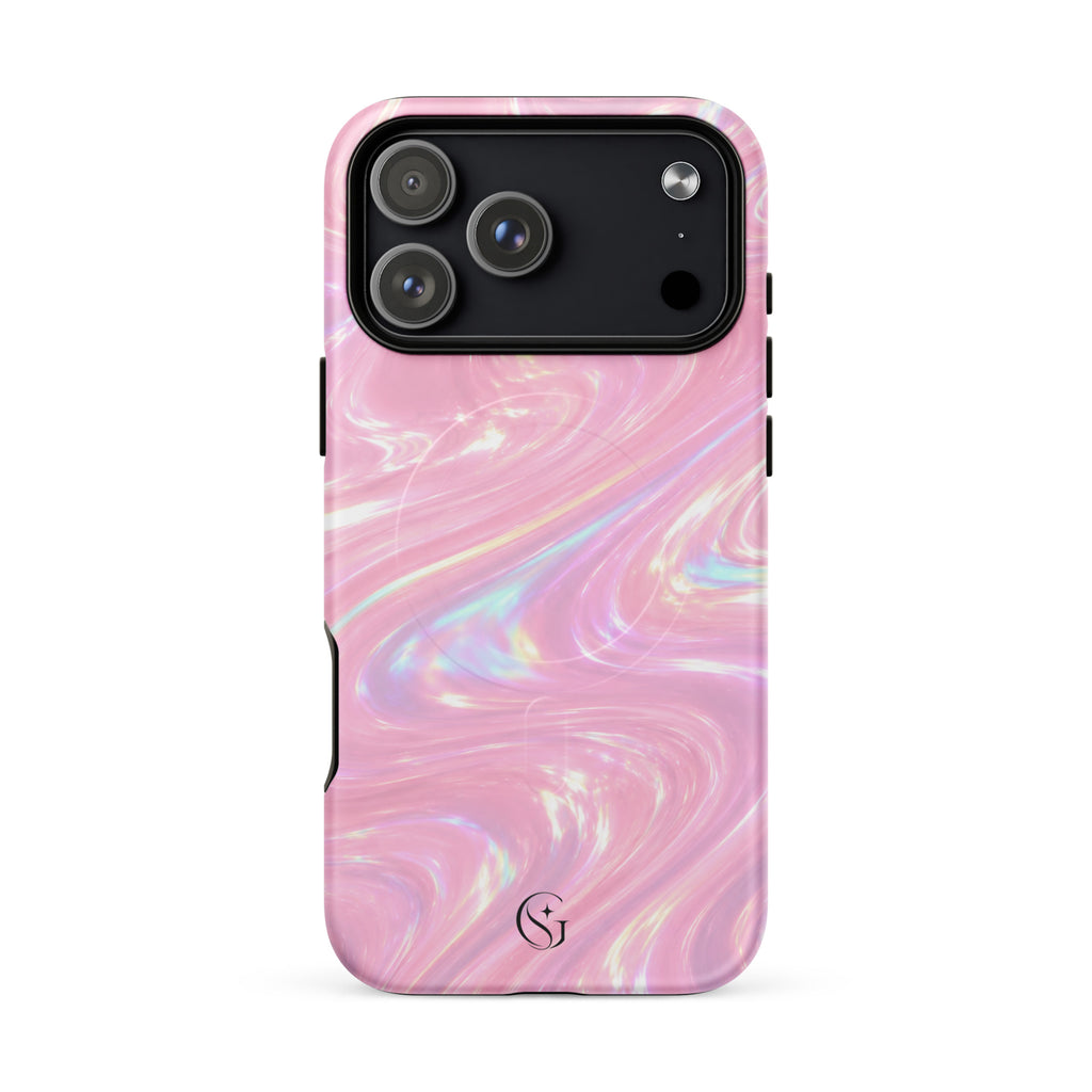 Strawberry Galaxy Swirl Magsafe phone case for iPhone 17 Pro Max