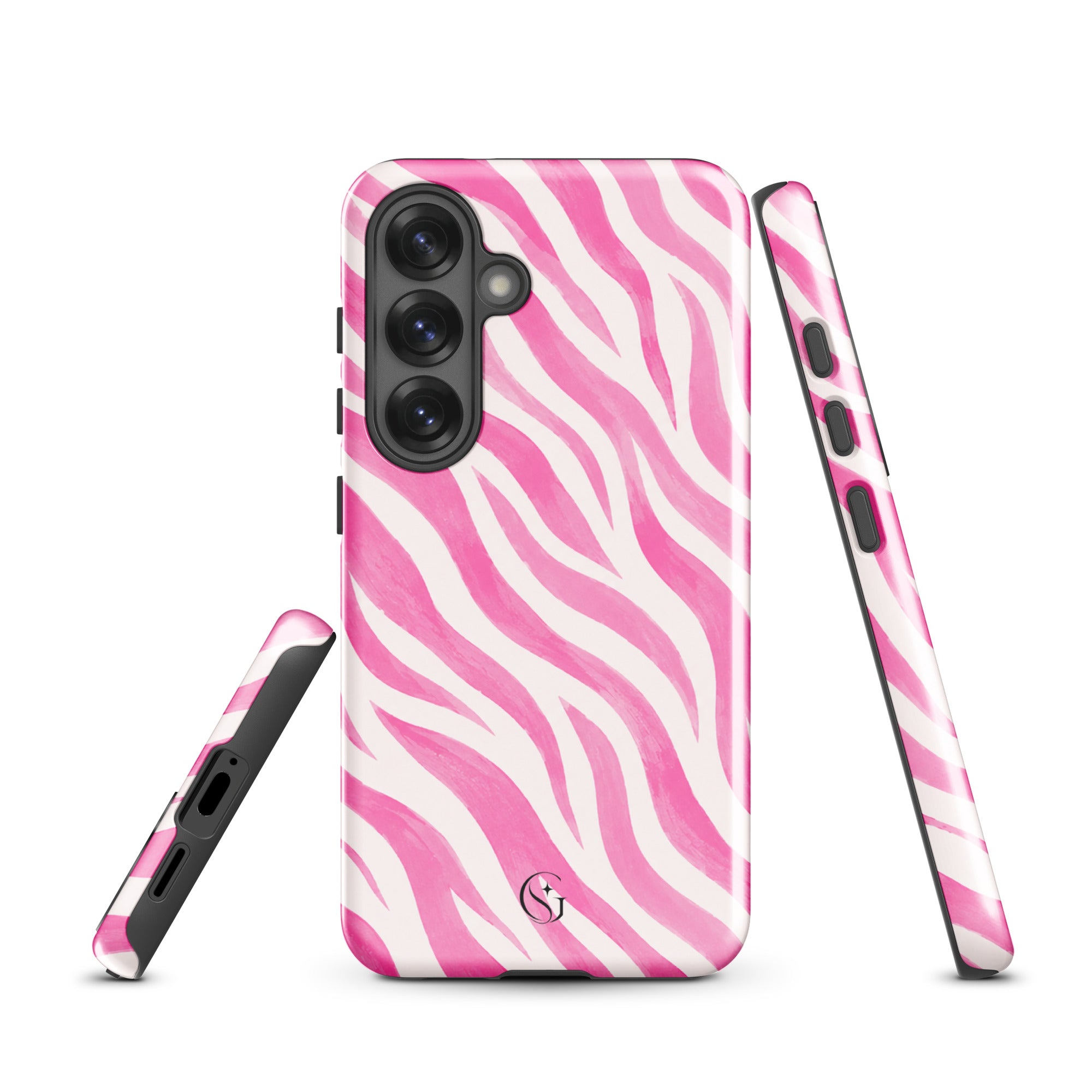 Pink Zebra phone case for Samsung Galaxy S25