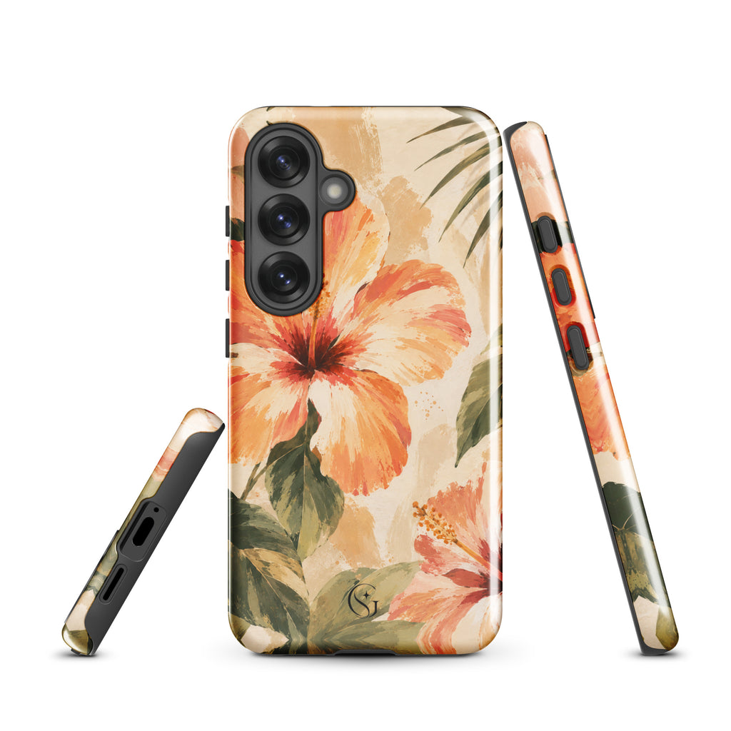 Coral Hibiscus phone case for Samsung S25