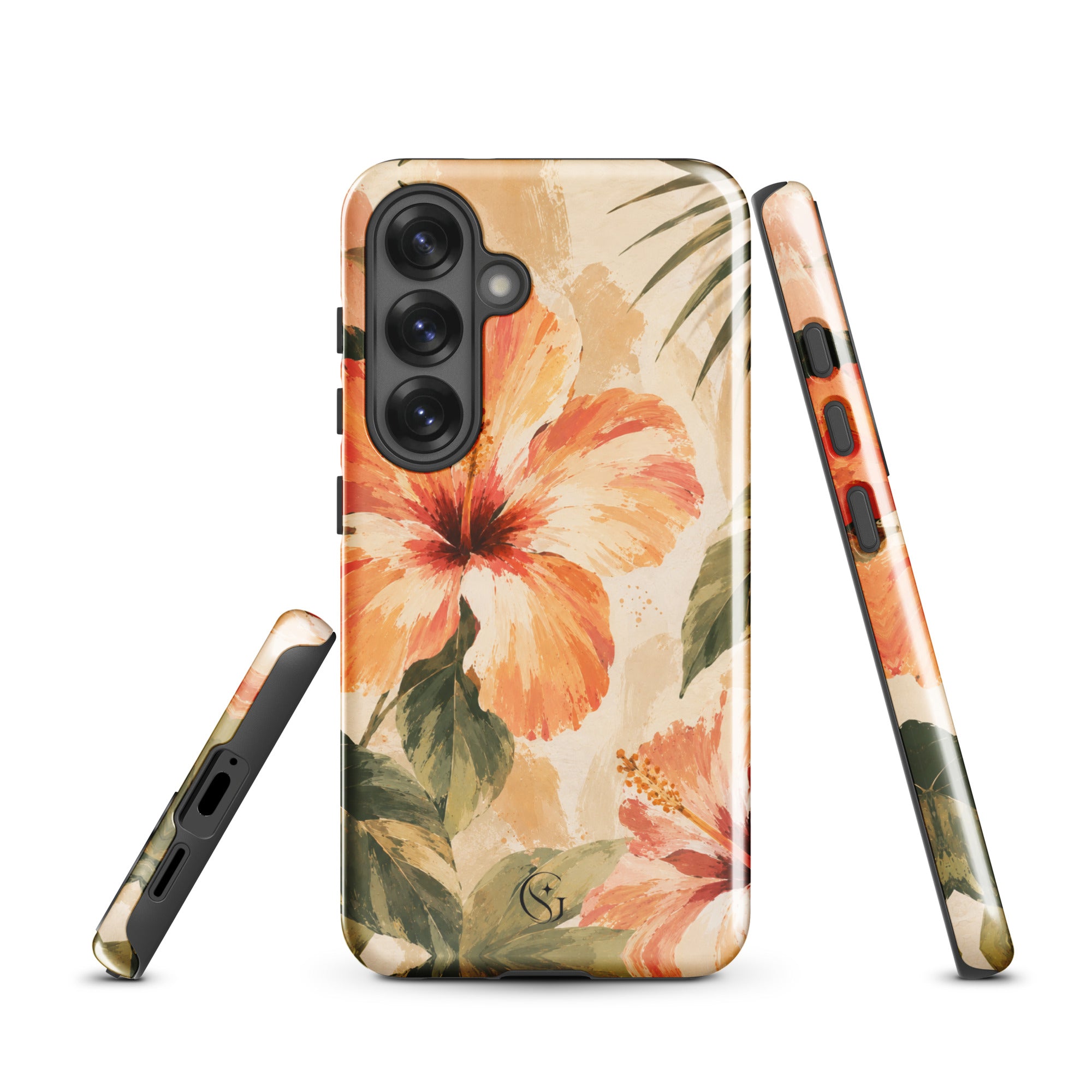 Coral Hibiscus phone case for Samsung S25