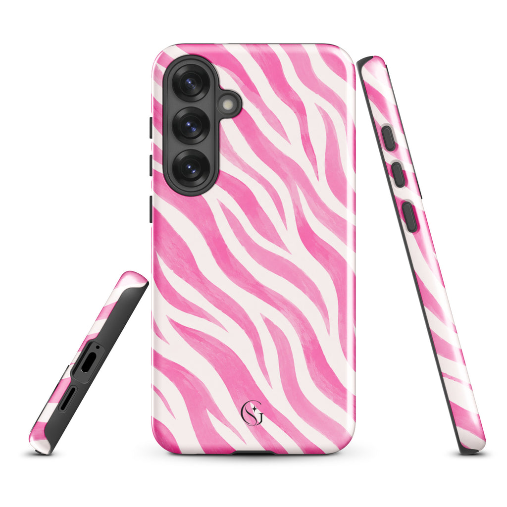 Pink Zebra phone case for Samsung Galaxy S25 Plus