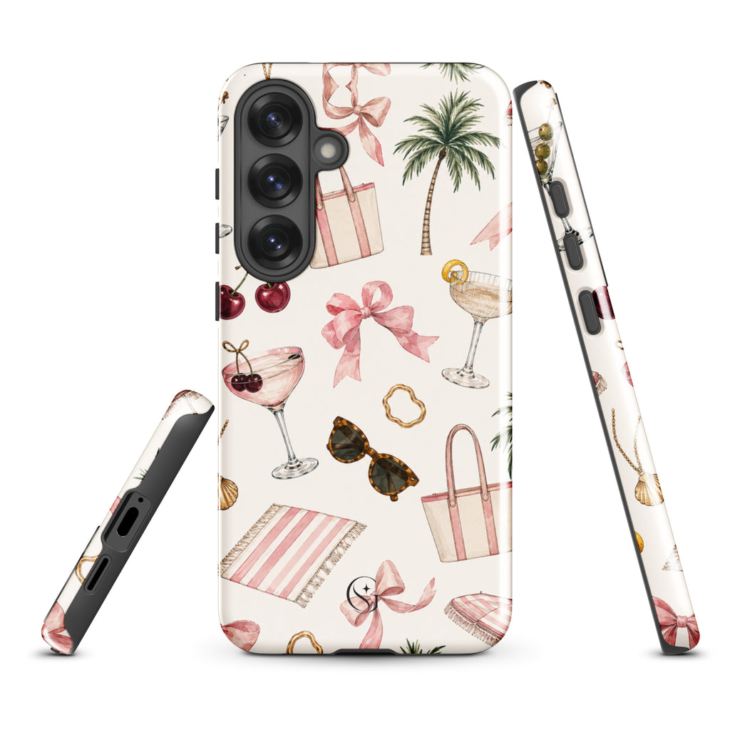 Cocktails & Cherries phone case for Samsung S25 plus