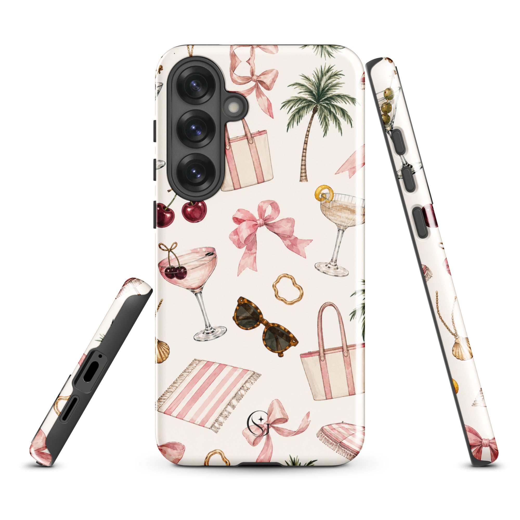 Cocktails & Cherries phone case for Samsung S25 plus