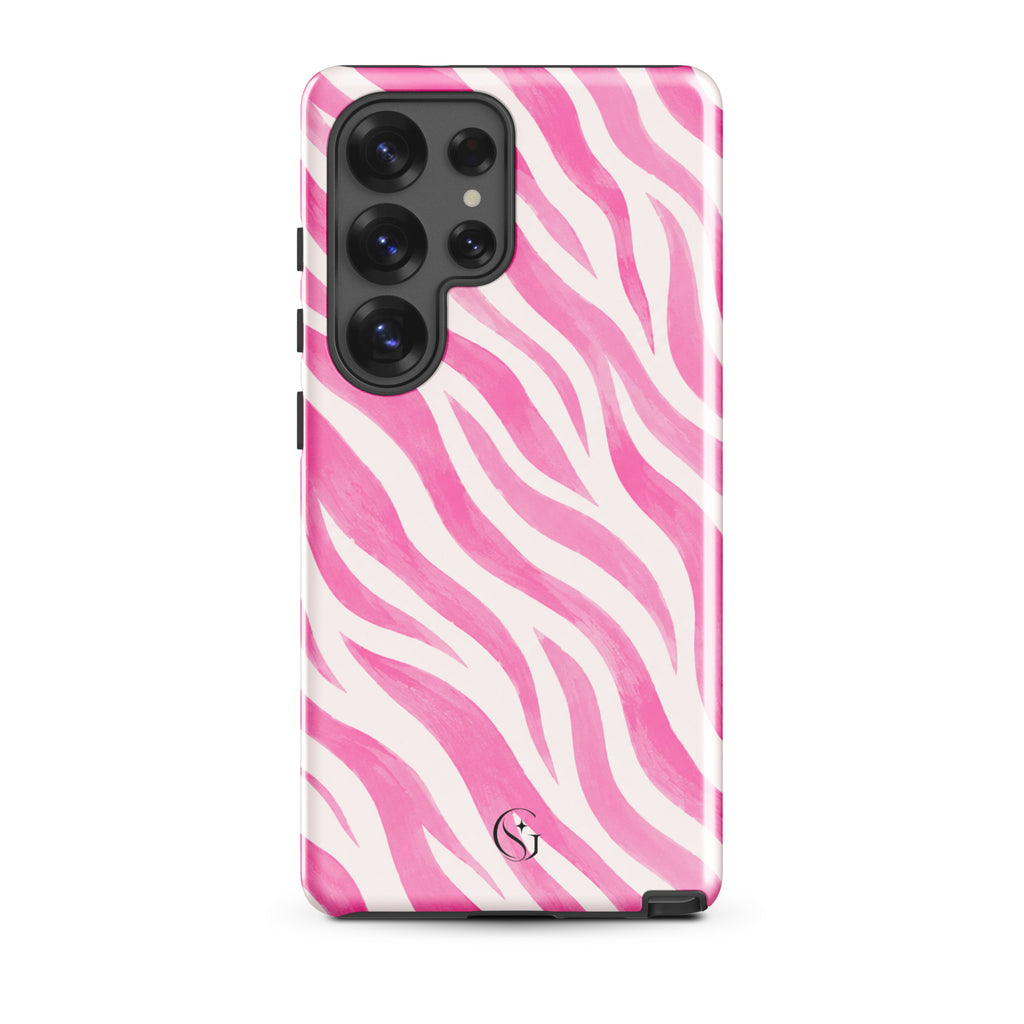 Pink Zebra phone case for Samsung Galaxy S25 Ultra