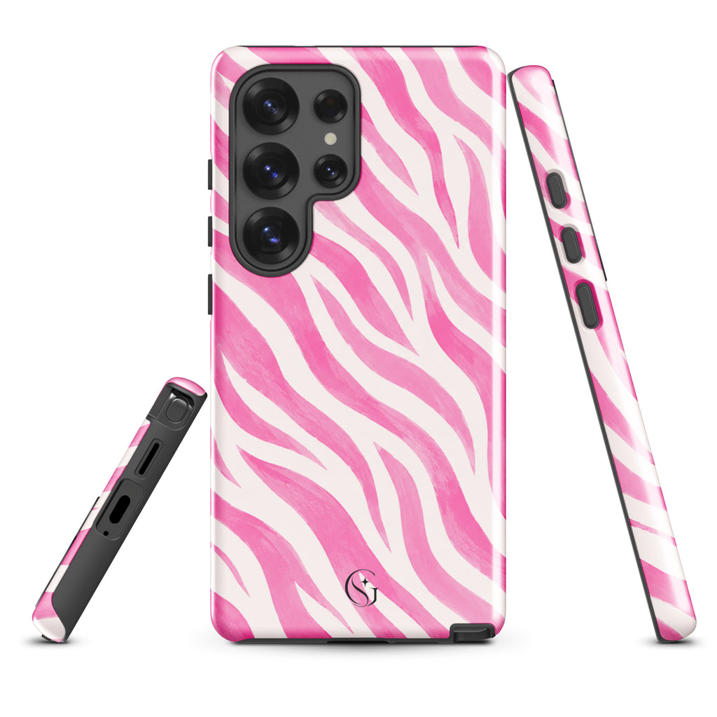 Pink Zebra phone case for Samsung Galaxy S25 Ultra