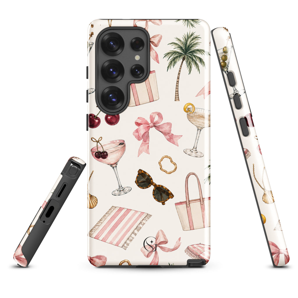 Cocktails & Cherries phone case for Samsung S25 ultra