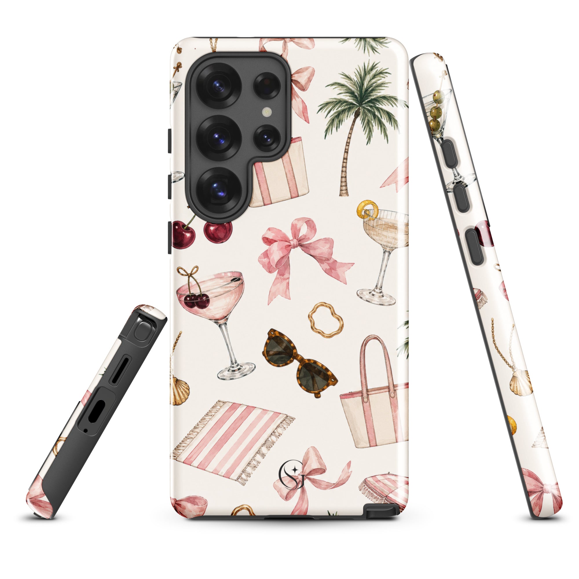 Cocktails & Cherries phone case for Samsung S25 ultra